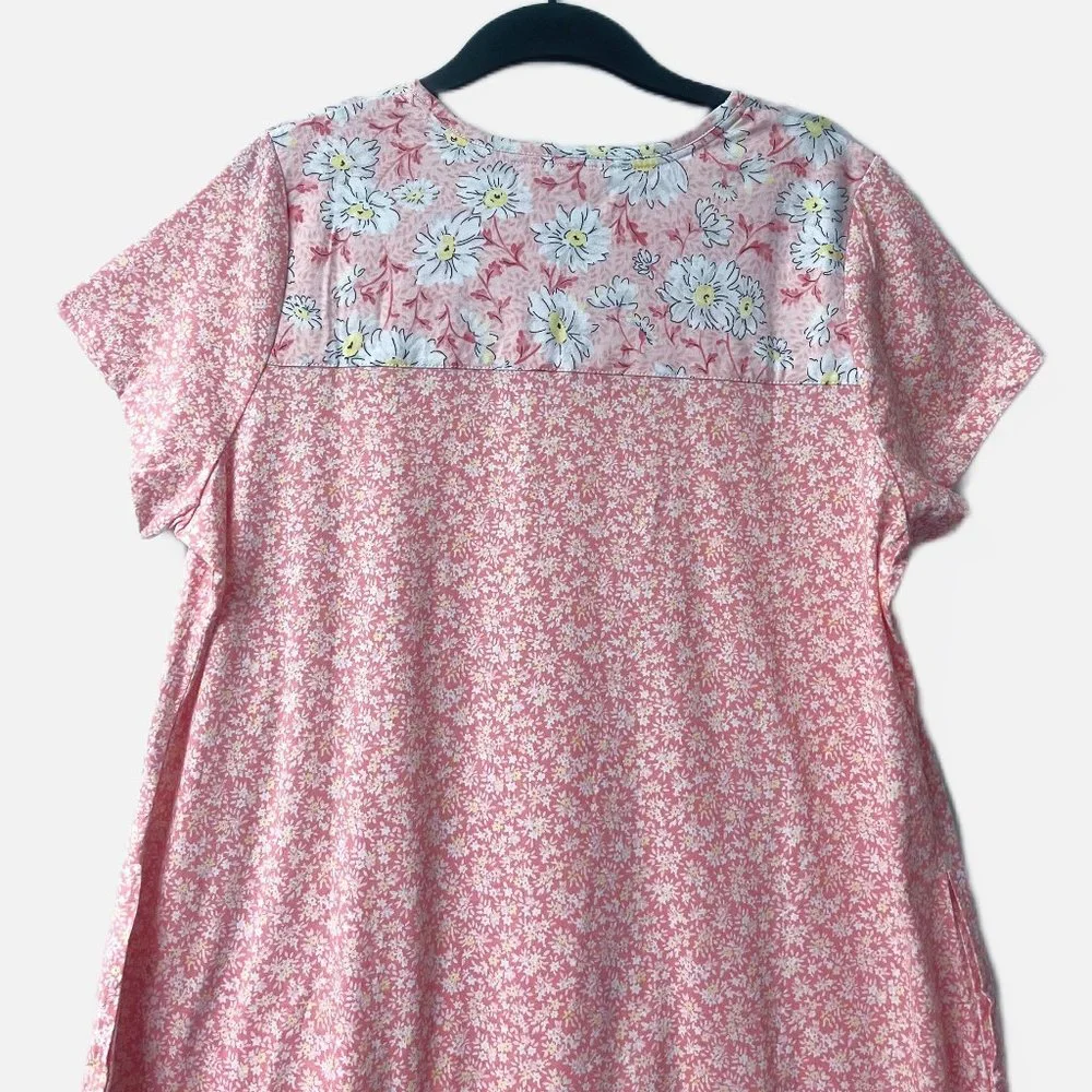 NEW! Carole Hochman Meadow Floral 100% Cotton 2-Pack Sleepshirts Large (Orange) - Picture 12 of 15